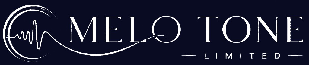 Melo Tone Limited — circular waveform mark with serif wordmark